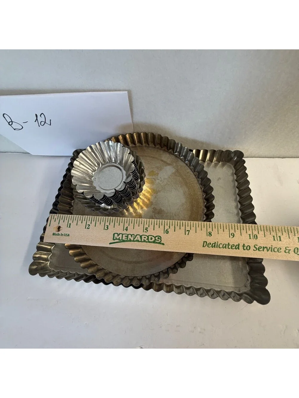 Vintage French Fluted Tart Pan & Mold Lot - Made in France - Storage B-12